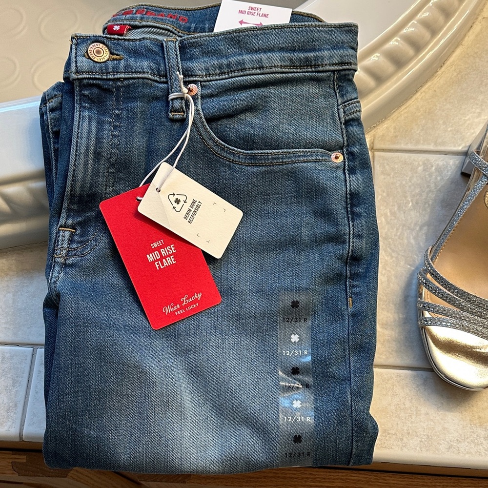 Lucky Brand Women's Mid Rise Flare Jeans - Classic Blue
